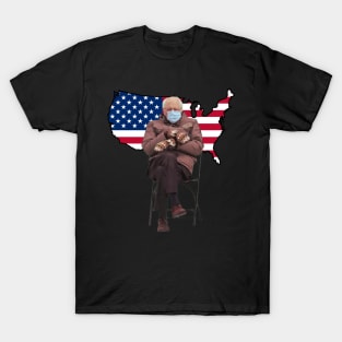 Bernie Sanders Mittens Funny Meme Anuguration T-Shirt